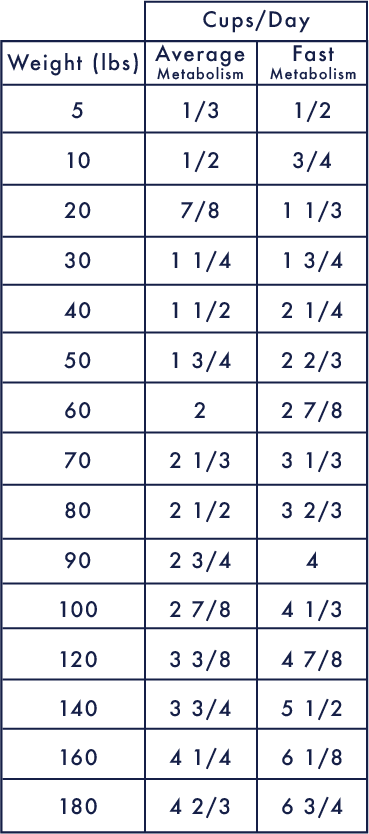 Feeding Chart - Nuggets